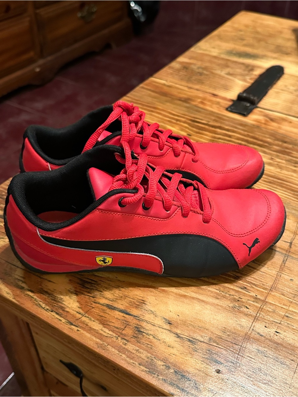 Puma Kids Red and Black Motorsport Sneakers - Picture 5 of 6